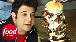 Can Adam Out-Eat His Competitor During The 5 Lb Eagle Challenge? | Man v Food