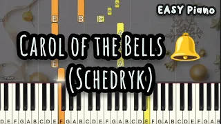 Carol of the Bells | Ukrainian Christmas Song "Schedryk" | X'mas Song  (Easy Piano, Piano Tutorial)