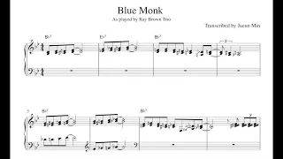 Ray Brown Trio - Blue Monk (As played by benny green) / Piano Transcription