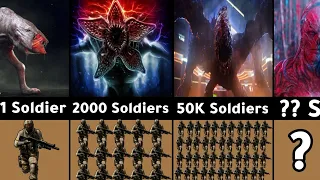 How Many Soldiers To Kill Upside-Down Creatures?