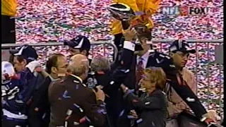 SUPERBOWL XXXVI post game and Trophy