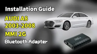 Audi A8 MMI 2G Mr12Volt P600 Bluetooth adapter installation (2003-2008)