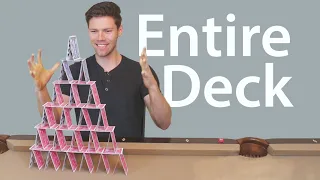 How To Build A Card House In 4 Hrs 19 Mins | Because It's Hard