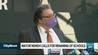 Mayor Nenshi calls for renaming of schools