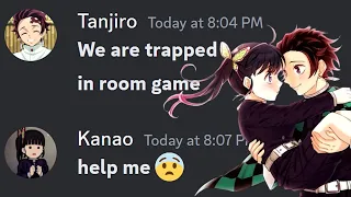If Tanjiro and Kanao trapped in a Room game #1......