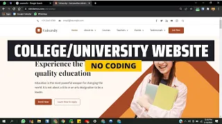 How to Create a College/University Website using WordPress 2022? [No Coding Elementor Tutorial]