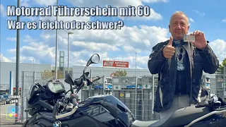 Motorrad Führerschein mit 60 - war es leicht oder schwer? Umstieg von B196 auf die offene A-Klasse