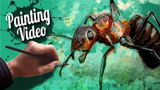 Watercolor | Aquarell 🐜 Ameise malen - Quick and Easy Way to paint animals - Aquarellfarbe & Marker