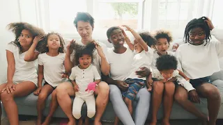 Our Family’s Hair Wash Day Routine 💆🏾‍♀️  7 Kids 7 Different Hair Types (Part 1)