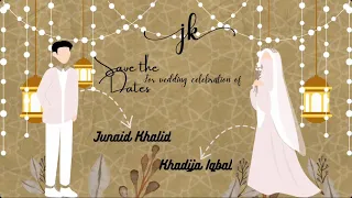 Muslim Caricature  Wedding Invitation ||Save The Date Video Muslim || Artistrymind_