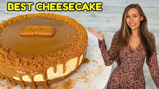 The Best No-Bake Lotus Biscoff Cheesecake Recipe! Tutorial