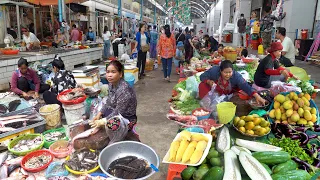 Routine Food & Lifestyle @ Cambodian Market - Fish, Chicken, Pork, Durian, & More