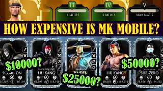 MK Mobile. How Much Does It Cost to Max Out an Account? Super Pay to Win?