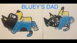 Learn to draw Bluey's dad - Bandit Heeler