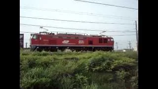 EF510-22レッドサンダー上り貨物列車富山機関区