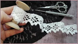 Lace Edging Crochet pattern design | Four Rows repeat