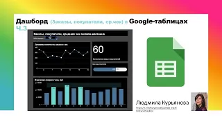 Дашборд (Dashboard) в Google-таблицах, часть 3.