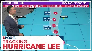 Tropical update: Hurricane Lee moving through Atlantic