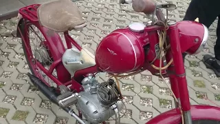 Żak-motorower z 1961 roku- odpalenie po 55 latach, pozdrowionka.