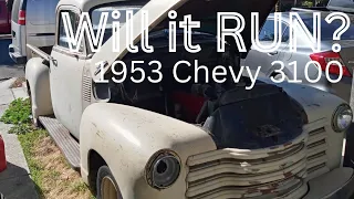 WILL IT RUN? Abandoned 1953 Chevy 3100.