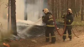 Якутия в огне: спасатели тушат лесные пожары с воздуха