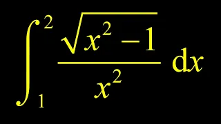 Trigonometric substitution for a definite integral sqrt(x^2-1)/x^2 on [1,2].