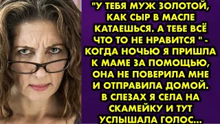 "У тебя муж золотой, как сыр в масле катаешься. А тебе всё что то не нравится - когда ночью я пришла