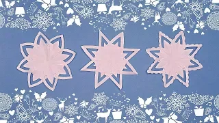 Easy paper snowflakes ❄ Paper star for Christmas ❄ DIY Christmas decor