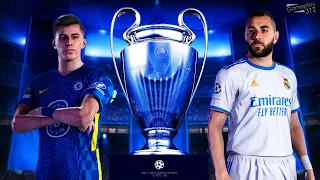 Chelsea vs Real Madrid - 1/4 Final 2022 UEFA Champions League UCL - PES 2021