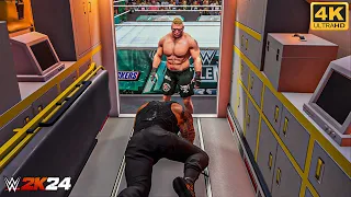 WWE 2K24 - Brock Lesnar vs. Roman Reigns - Ambulance Match | PC [4K60]