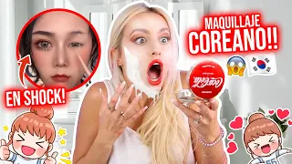 PROBANDO MAQUILLAJE COREANO DE COCA-COLA!!!!😱 EPIC FAIL!!❌⚠️🙈| Katie Angel