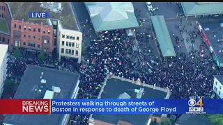 Thousands Gather For Protest In Boston Sunday Evening