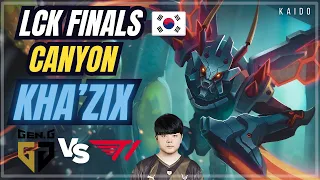 Rank 1 Kha'zix watches GenG vs T1 Game 4 Canyon Kha'zix