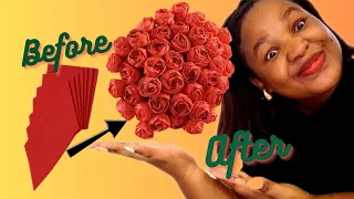 How to make ROSES 🌹 from napkins | Paper Napkin Roses DIY Tutorial | toilet paper flowers