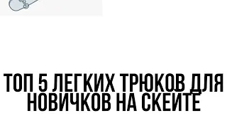 топ 5 трюков для новичков на скейтборде.