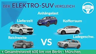 Der grosse E-SUV Vergleich | IONIQ 5, VW ID.4, ENYAQ iV, MACH-E und MODEL Y