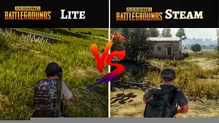 PUBG Lite VS PUBG PC Steam - Graphics Comparison & FPS Difference