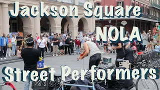 Street Performers from Jackson Square, New Orleans: Magic, Juggling, Music