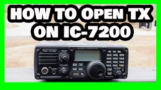 How to Fully Open Transmit on Icom IC-7200 and Test at the End