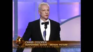 Chris Cooper Wins Best Supporting Actor Motion Picture - Golden Globes 2003