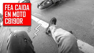 fea caida en moto Honda cb190r - bloqueo de freno delantero.