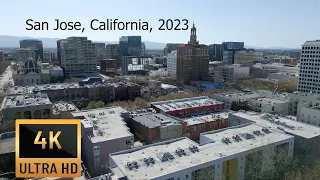 San Jose, California 2023, 4K Aerial Drone Stock Footage