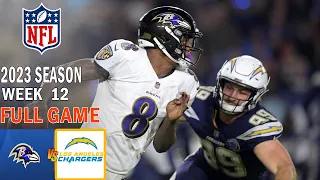 Baltimore Ravens vs Los Angeles Chargers 11/26/23 FULL GAME Week 12 | NFL Highlights Today