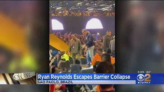Eye On Entertainment: Ryan Reynolds Escapes Collapsed Barrier At Brazil Event