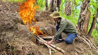 2 Days Of Building A Kitchen In The Forest | Guy From Vietnam