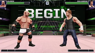 Wwe mayhem gameplay goldberg vs dean ambrose