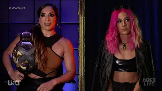 Wwe Nxt Dakota Kai and Raquel Gonzalez back and forth promo segment 8/17/21