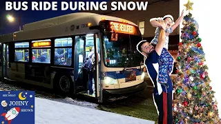 Johny's MTA Bus Ride On The Snow