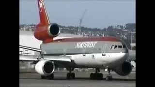 SFO - N155US Northwest Airlines DC-10-40 departing Runway 1R at San Francisco