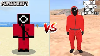 Minecraft Squid Game Guard VS GTA San Andreas Squid Game Guard - Who is best?